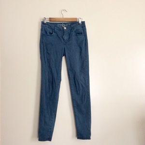 American Eagle Super Stretch Teal Skinny Jegging